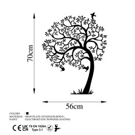 Wallity Lonely Tree Escultura de Pared Negra